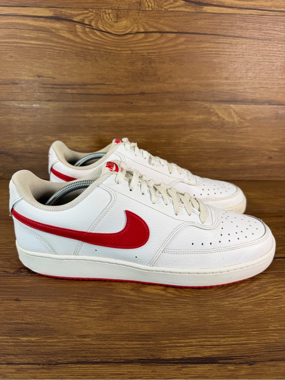 Nike Court Vision Low White Leather Sneakers Men’s Size 12‎ Shoes